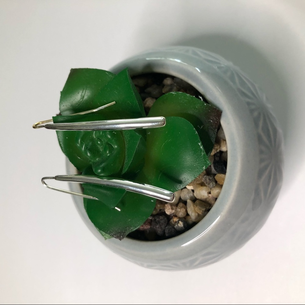 Silver tone earrings